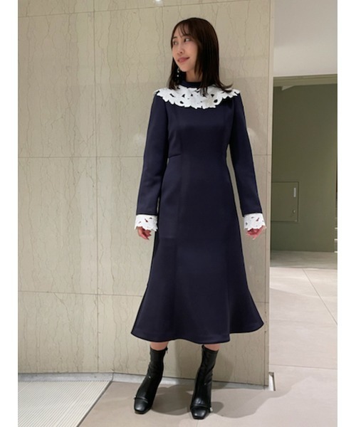 CELFORD（セルフォード）の「レース衿マーメイドワンピース