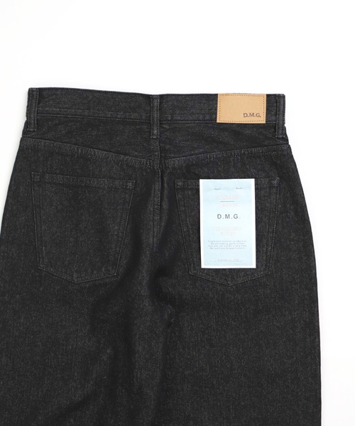 D.M.G / ディーエムジー] 12ozブラックデニム カーブラインパンツ