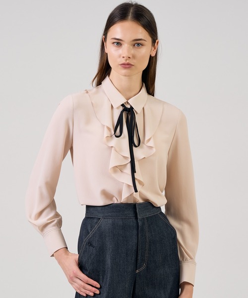 ANAYI（アナイ）の「ジョーゼットラッフルボウタイ ブラウス（シャツ