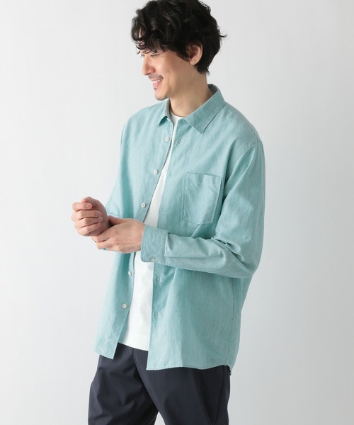 セール】さらさらリネンイージーケアシャツ/163420（シャツ/ブラウス