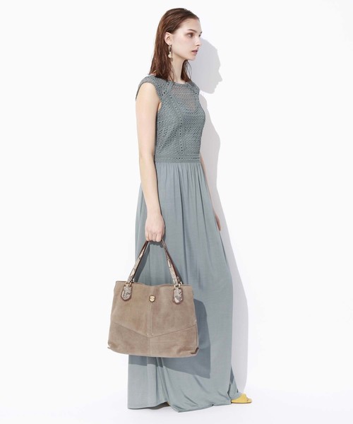 TOPKAPI（トプカピ）の「スエード・パイソン型押しハンドル2wayA4