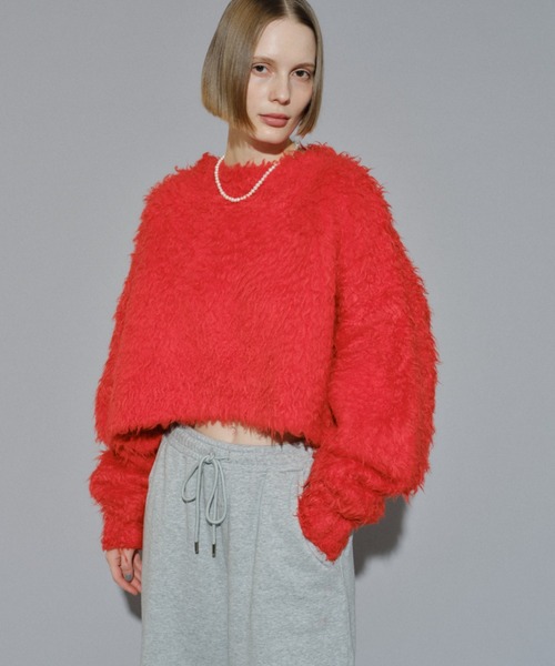 yae（ヤエ）の「Long Sleeve Color Shaggy Knit / ロングスリーブ