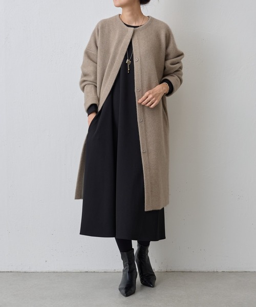 BEARDSLEY（ビアズリー）の「ニットコートロング（ノーカラーコート