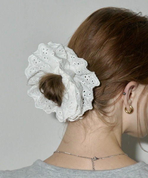 double frill chouchou / ダブルフリルシュシュ（シュシュ）｜GIUNON