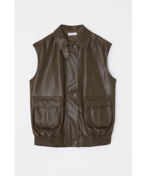 LAGUA GEM（ラグアジェム）の「ZIP POCKET フェイクレザーベスト