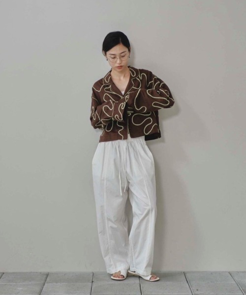 TODAYFUL（トゥデイフル）の「Embroidery Pajamas Shirts（シャツ