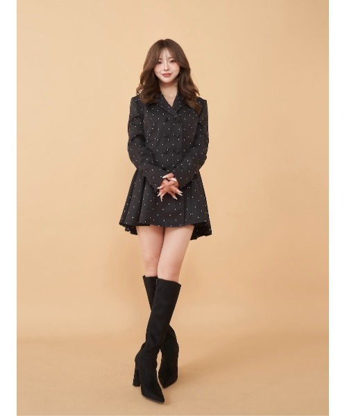 セール】バックコンシャスジャケットミニワンピース（ワンピース