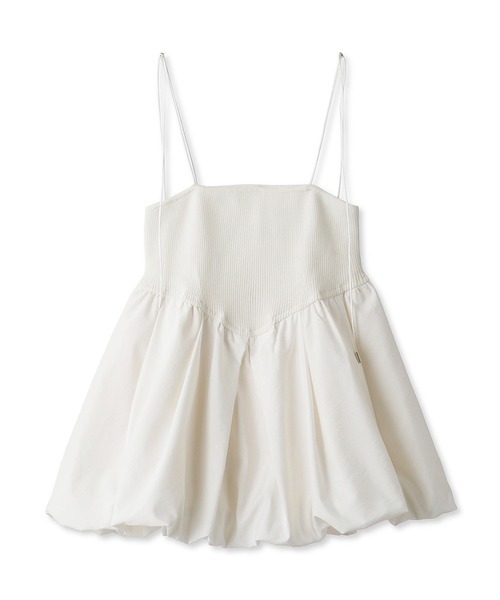 LILY BROWN（リリーブラウン）の「バルーンペプラムニットキャミソール