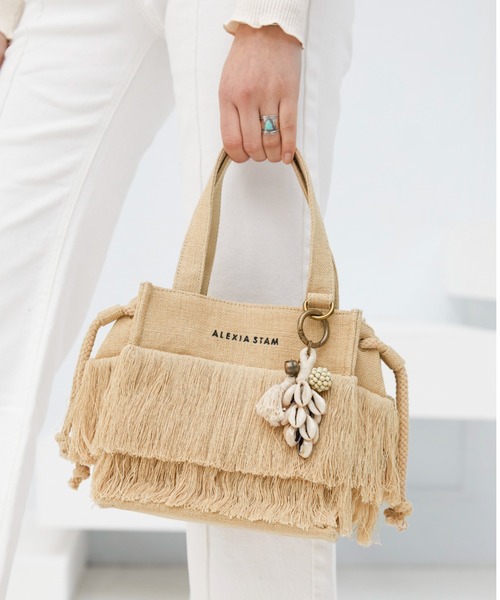 ALEXIA STAM（アリシアスタン）の「Square Fringe Small Tote Bag