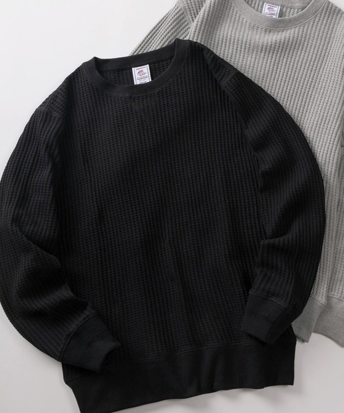 87】【JEMORGAN/ジェーイーモーガン】ビッグワッフル クルーネック