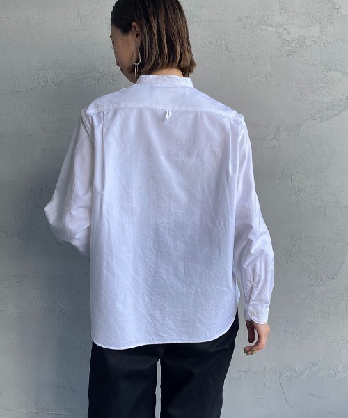 DANTON/ダントン] バンドカラー オックスフォードシャツ（シャツ