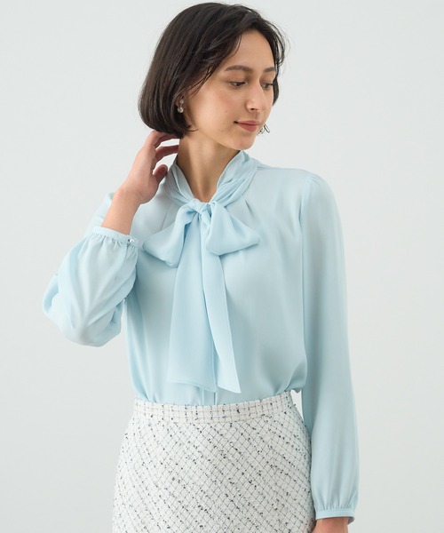 ANAYI（アナイ）の「バックサテンボウタイ ブラウス（シャツ/ブラウス