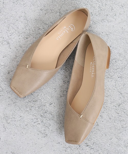 片足150g】超軽量スクエアトゥフラットシューズ（バレエシューズ