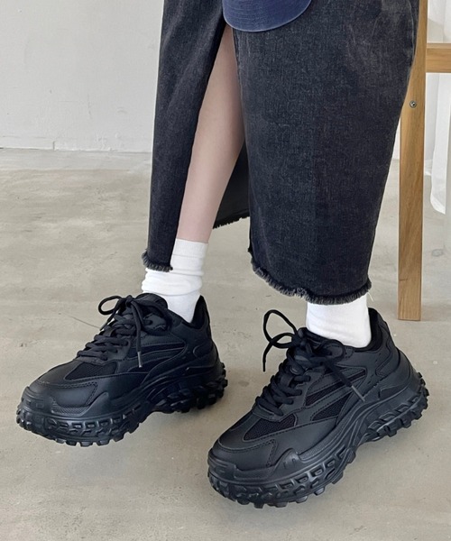 変形 ボリュームソール スニーカー OT3734 厚底 ボリュームソール