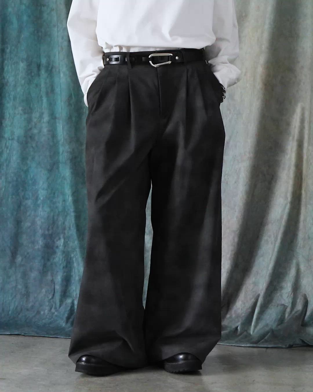 SERACE】Vintage design wide slacks pants / ヴィンテージデザイン
