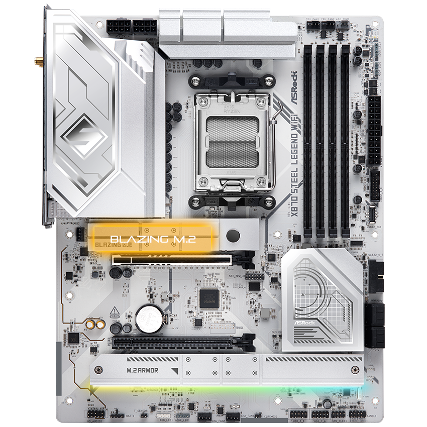 ASRock X870 STEEL LEGEND WIFI AM5 ATX Motherboard - Newegg.com
