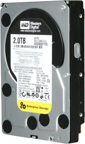 WD RE4 WD2003FYYS 2TB 7200 RPM 64MB Cache SATA 3.0Gb/s 3.5
