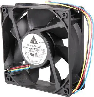 Delta AFB1212HHE PWM Cooling Fan, 2900 RPM, 120 CFM, 44 dBA