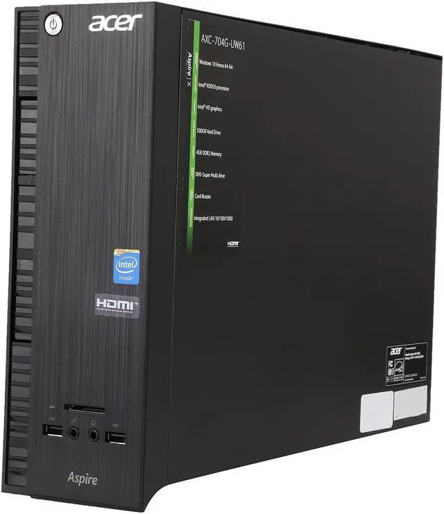 Acer Desktop Computer Aspire XC Celeron N3050 Windows 10 Home