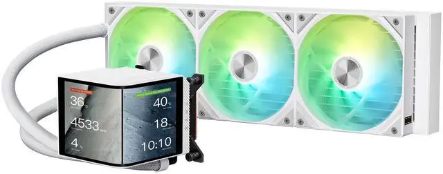 TRYX PANORAMA 360 ARGB White 360mm AIO 6.67'' AMOLED Curved Screen