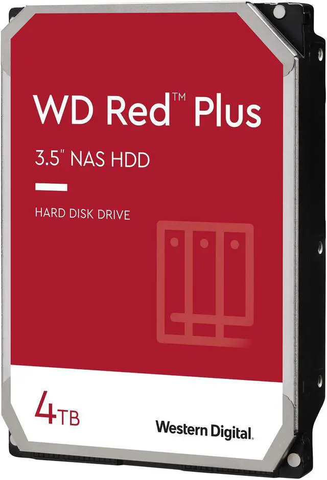 WD Red Plus 4TB NAS Hard Disk Drive - 5400 RPM 3.5