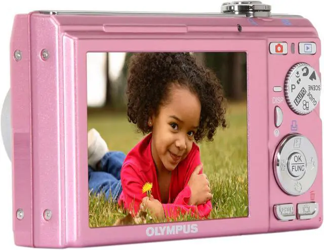OLYMPUS FE370 Pink 8.0 MP All-Metal Body Digital Camera - Newegg.com