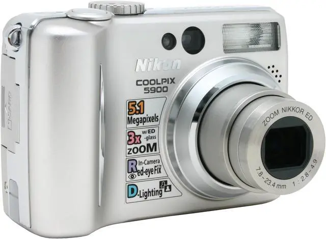 Nikon Coolpix 5900 Silver 5.0MP Digital Camera - Newegg.com