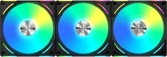 LIAN LI UNI Fan AL120 V2 RGB Black 3x 120mm Fan Pack with