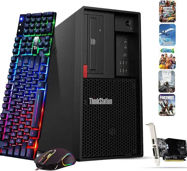 Refurbished: Lenovo ThinkStation P330 Tower Gaming Desktop PC