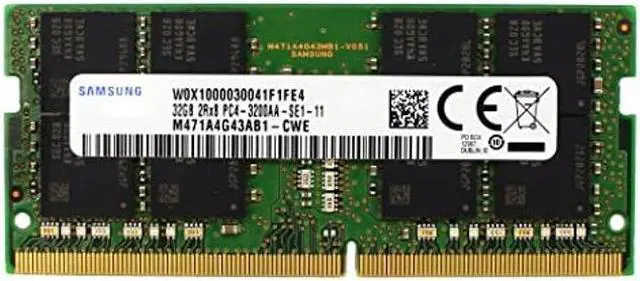 Samsung 32GB (1x32GB) DDR4 3200 MHz PC4-25600 SODIMM 2Rx8 CL22 1.2