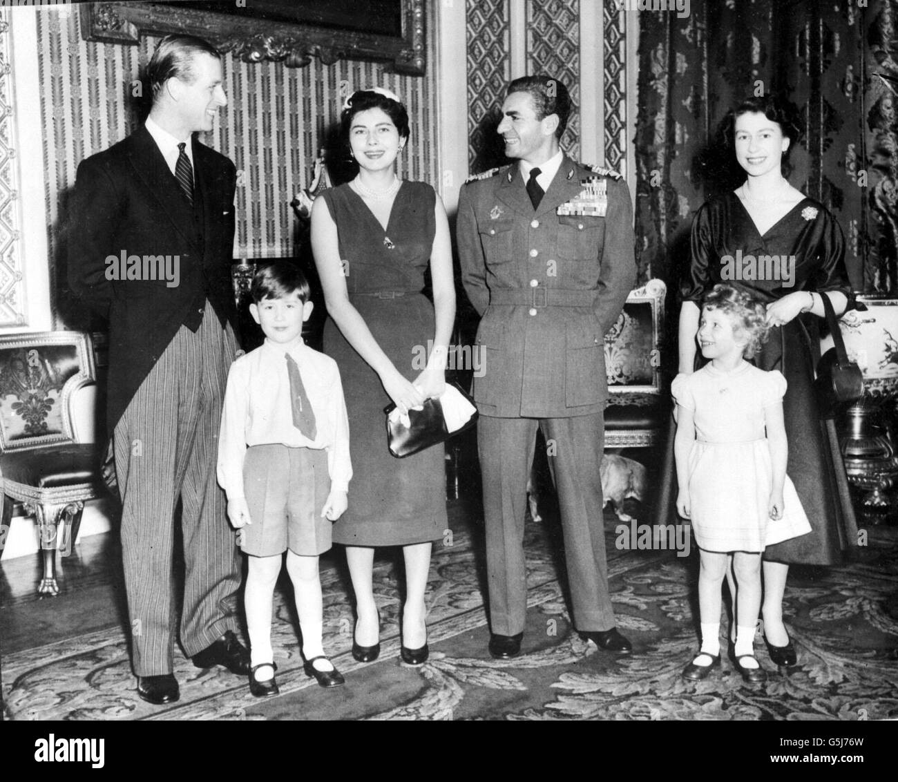 The Shah of Persia with his wife Queen Soraya at Buckingham Palace