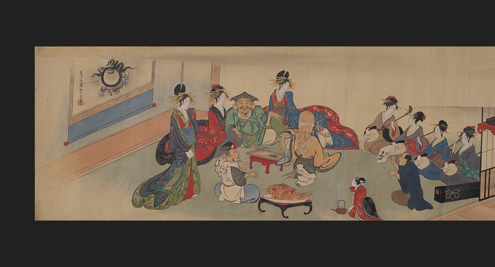 三福神吉原通い図巻 | 所蔵作品 | 千葉市美術館