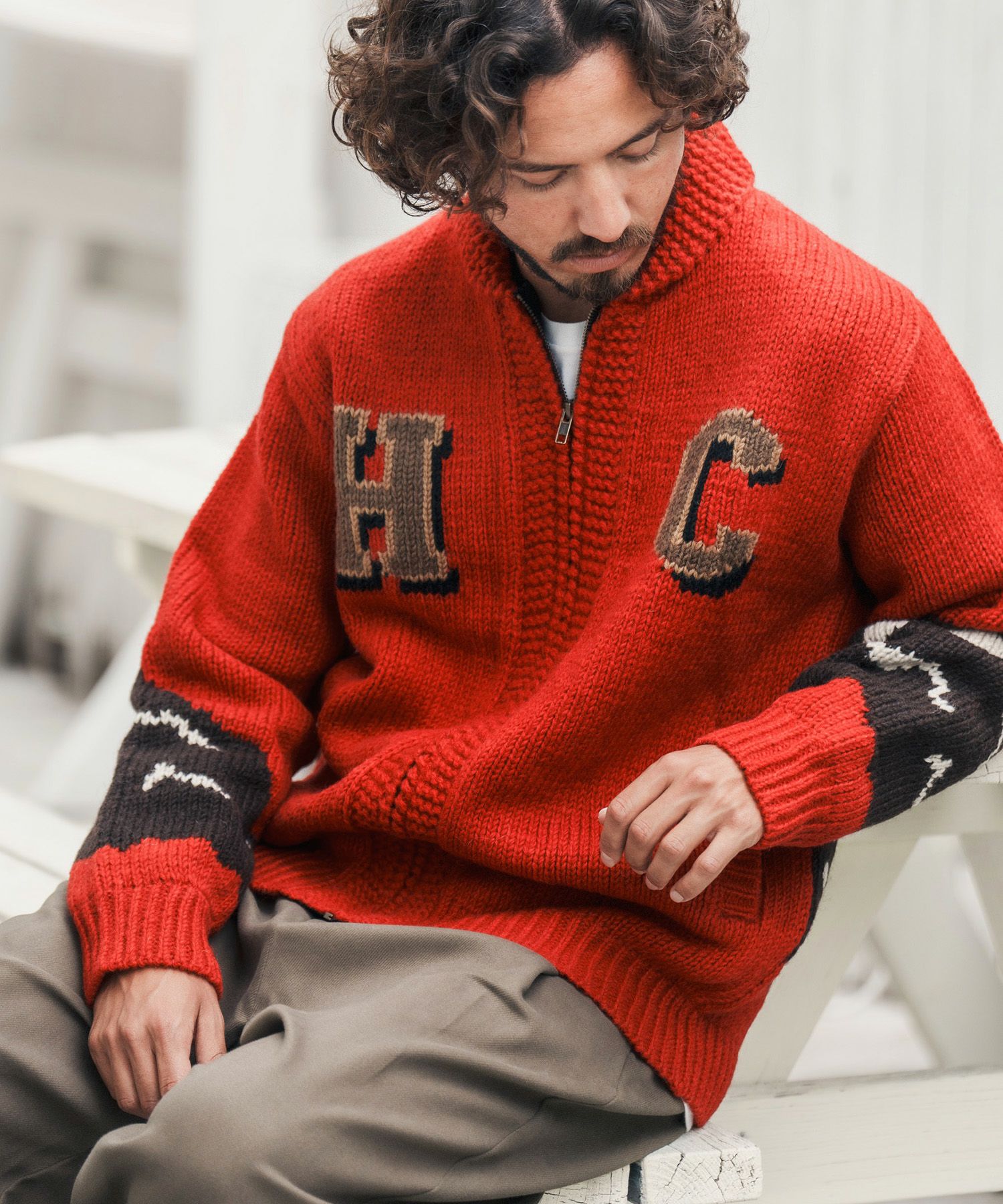 50%OFF【CAMBIO(カンビオ)】【HIMALAYAN CLIMBERS HAND-KNIT別注