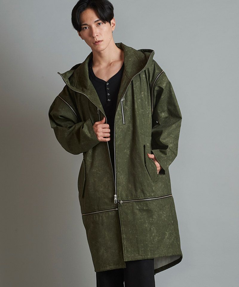 70%OFF【NO ID.(ノーアイディー)】ﾏﾙﾁｳｪｲBIGﾌｰﾄﾞﾓｯｽﾞｺｰﾄ(454006-668C