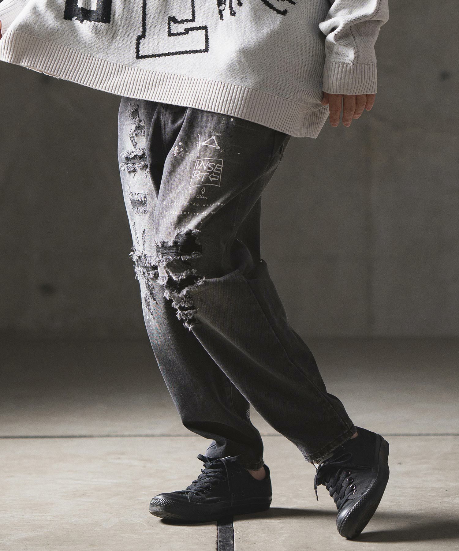 30%OFF【GLIMCLAP(グリムクラップ)】Denim balloon silhouette pants