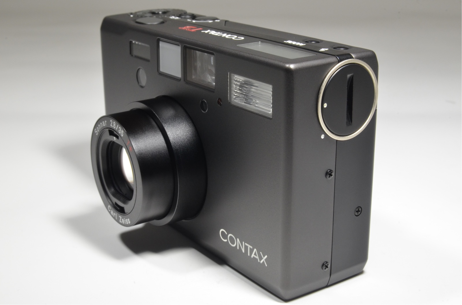 CONTAX T3 Data Back Titanium BLACK 35mm P&S Film Camera #a0466