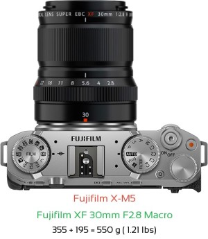 Fujifilm X-M5 Camera and Fujifilm 27mm F2.8 Lens