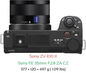 Sony ZV-E10 II Camera and Sony E 20mm F2.8 Lens