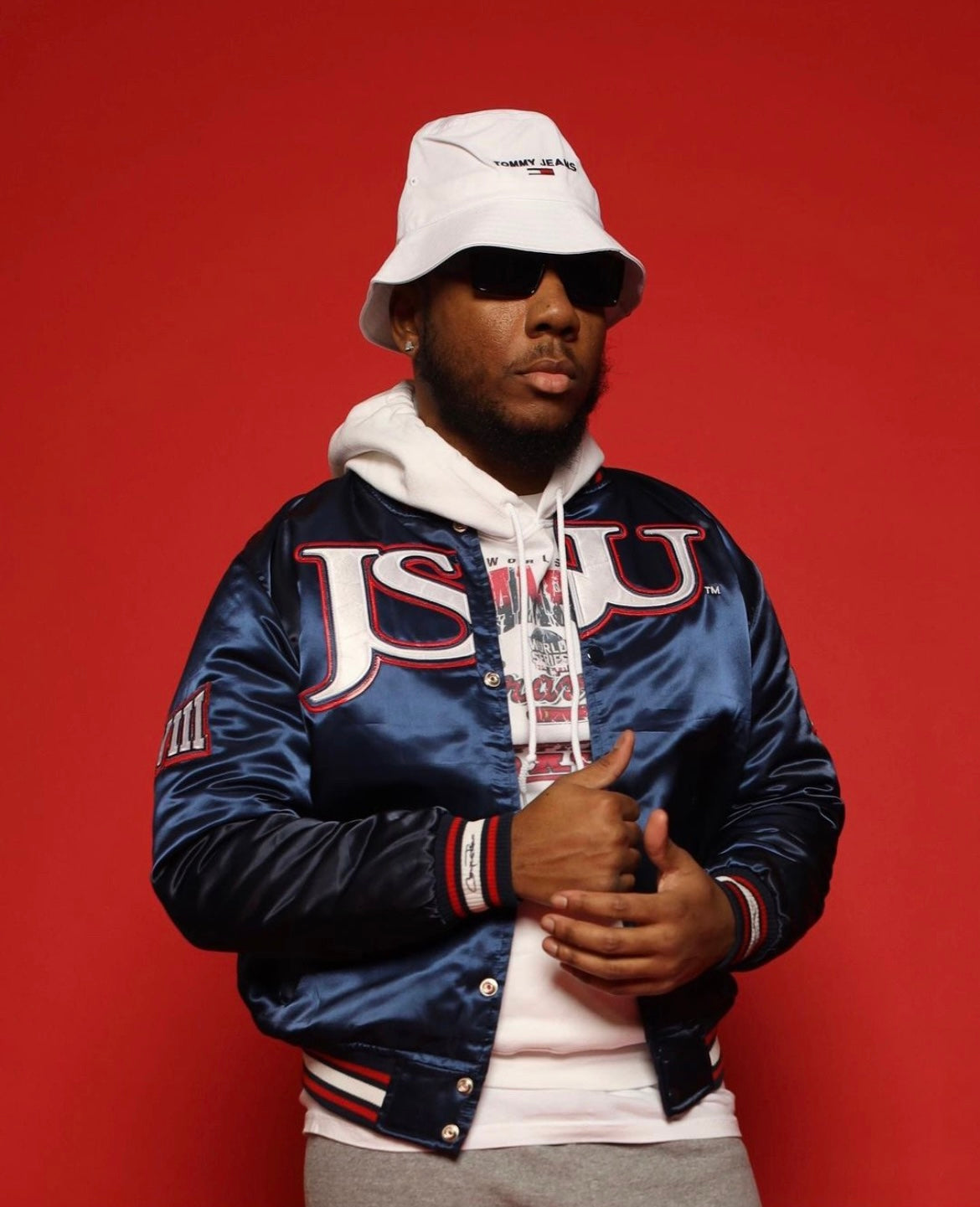 Men) Jackson State University Satin Jacket – Campus Remix