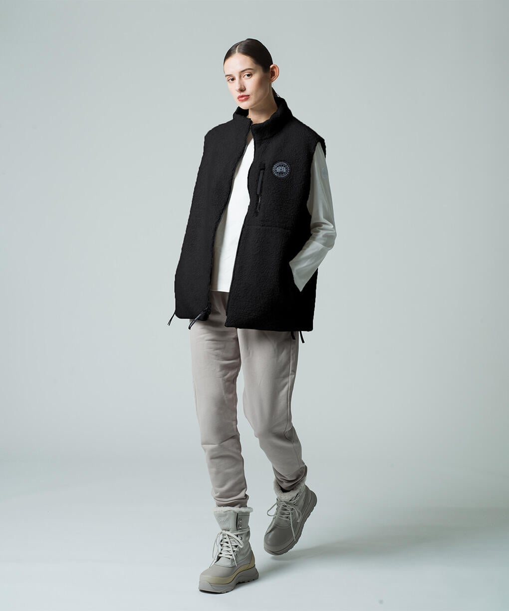 キンロス リバーシブル フリース ベスト ブラックレーベル