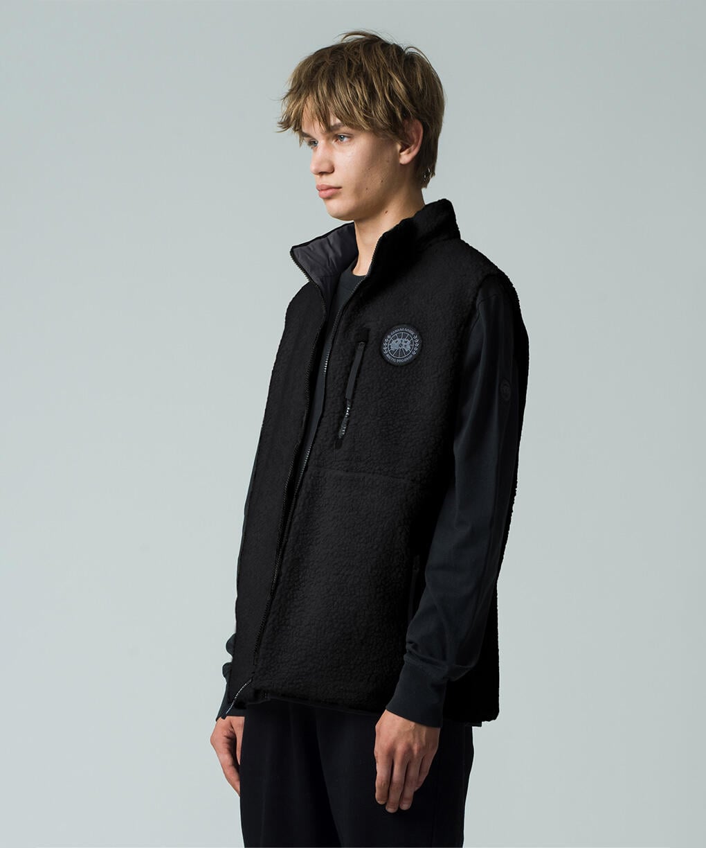 キンロス リバーシブル フリース ベスト ブラックレーベル