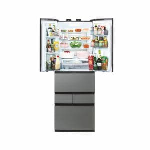 東芝 冷蔵庫 506L 観音開き 6ドア 幅65cm メタリッククールパネル 摘み