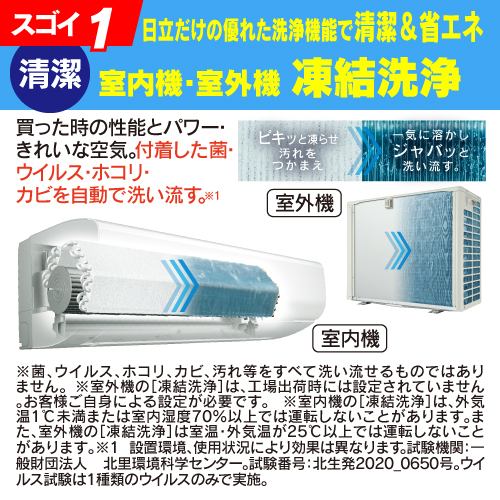 日立 エアコン 6畳 本体高さ24.8cmのスリム 掃除機能 人感センサー