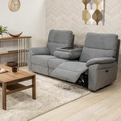 在庫限り】ヤマダオリジナル 電動リクライニングソファ 幅201cm 3人掛