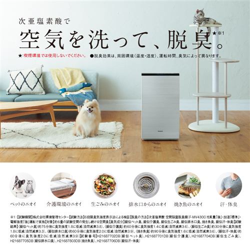 パナソニック F-MV4300-WZ 次亜塩素酸 空間除菌脱臭機 ジアイーノ