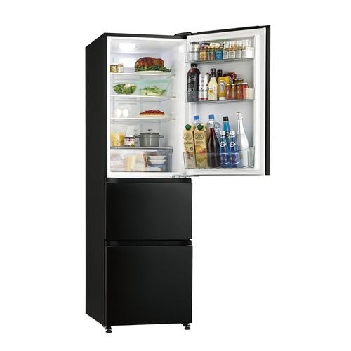Haier JR-CV34C-K 冷蔵庫 3ドア 右開き 335L チャコールブラック