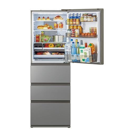 アクア 冷蔵庫 433L 右開き 4ドア 幅59.5cm 大容量冷凍室 おいシールド