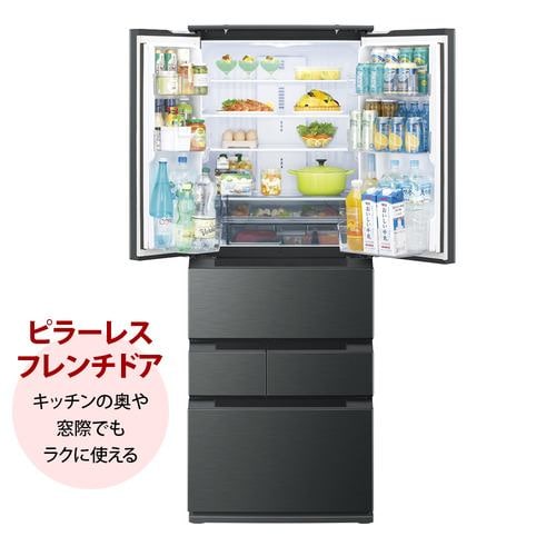 シャープ 冷蔵庫 505L 観音開き 6ドア 幅68.5cm メタルドア 大容量冷凍