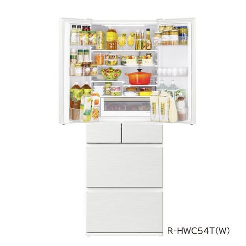 日立 R-HWC54T W 6ドア冷蔵庫 (540L・フレンチドア) ピュアホワイト