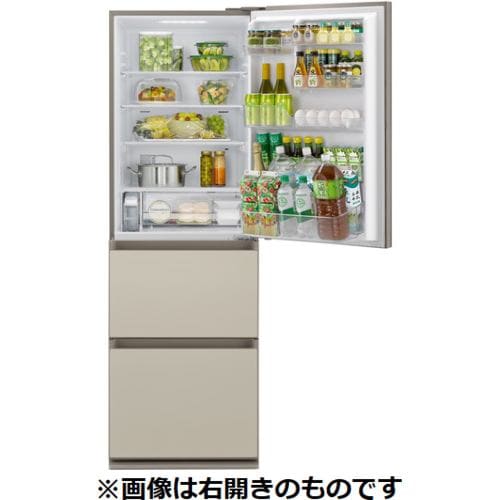 パナソニック NR-C374GCL-N 3ドア冷蔵庫 (365L・左開き) サテン